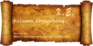 Kelemen Ernesztina névjegykártya